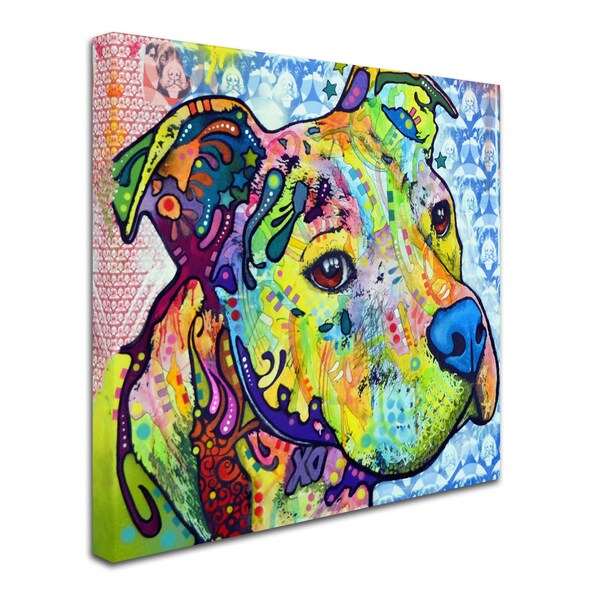 Dean Russo 'Thoughtful Pitbull III' Canvas Art,18x18